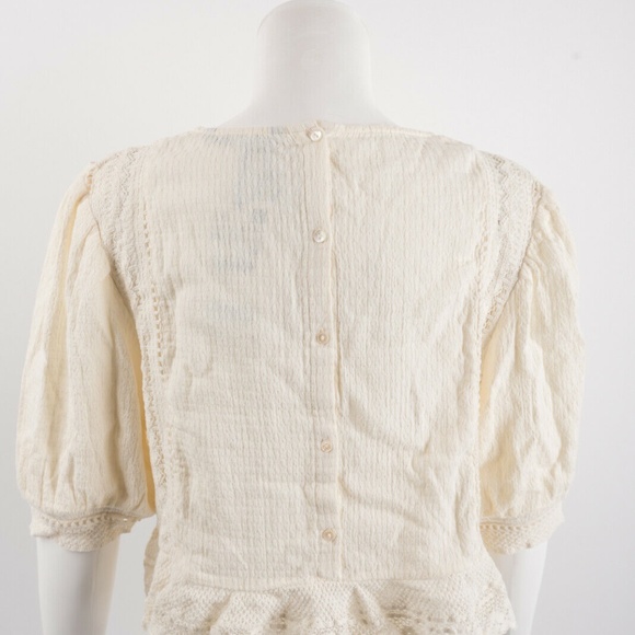 Zara Women Embroidered Crop Top Shirt Blouse XXL - Picture 6 of 7